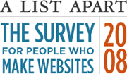 A List Apart Survey (2008) banner