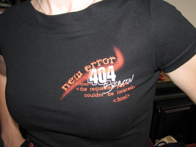error 404 t-shirt