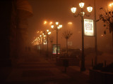 Sofia in winter ghost fog