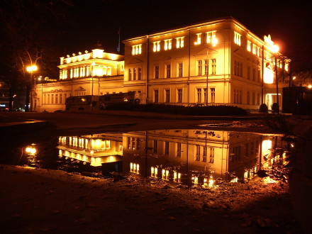 Sofia Parliament by night (reflections)