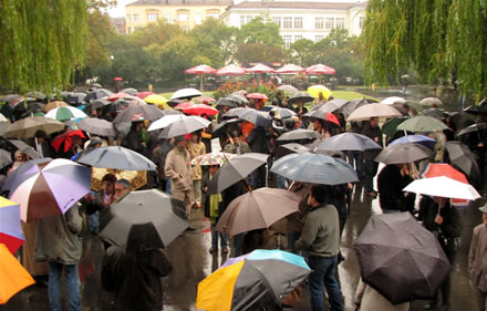 the rainy protest