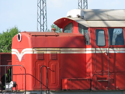 A beautiful red locomotive (Gorna Oryahovitza)