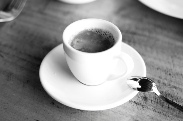 Coffee cup (shot in black & white)