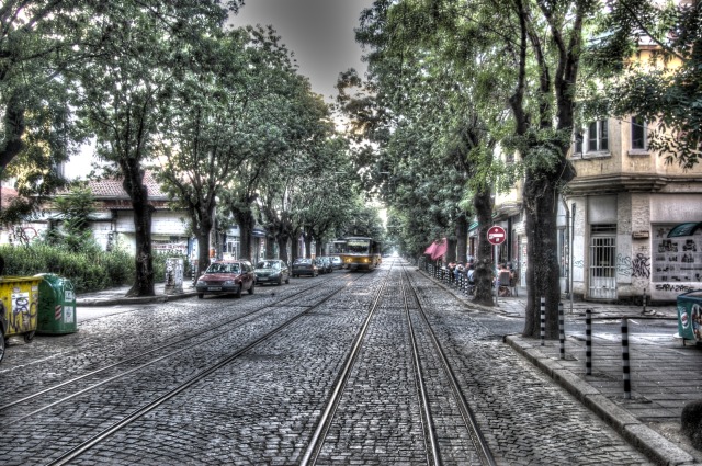 Pirotska street, Sofia city (HDR).
