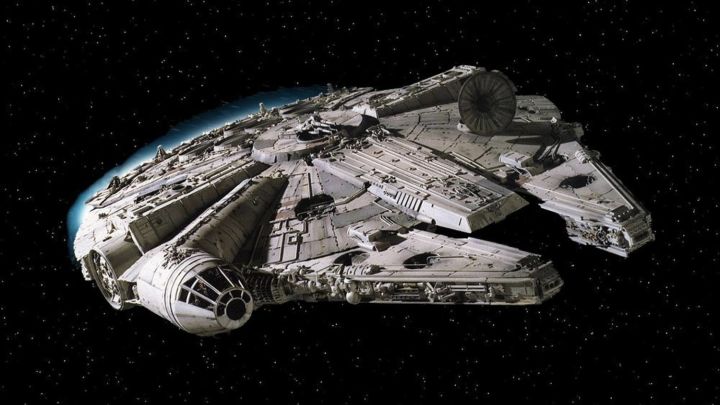 The Millennium Falcon spaceship (Star Wars IV, 1977)