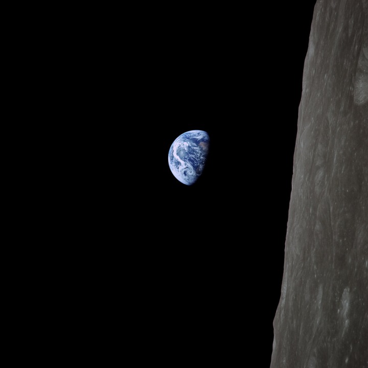The Earth from the Moon -- Apollo 8, 24-Dec-1968